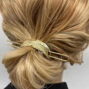 GOLD LEAF DECOR HAIR ACCESSORY HAIRPIN